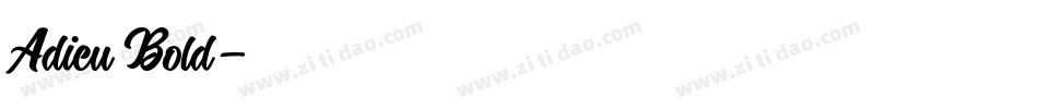 Adieu Bold字体转换